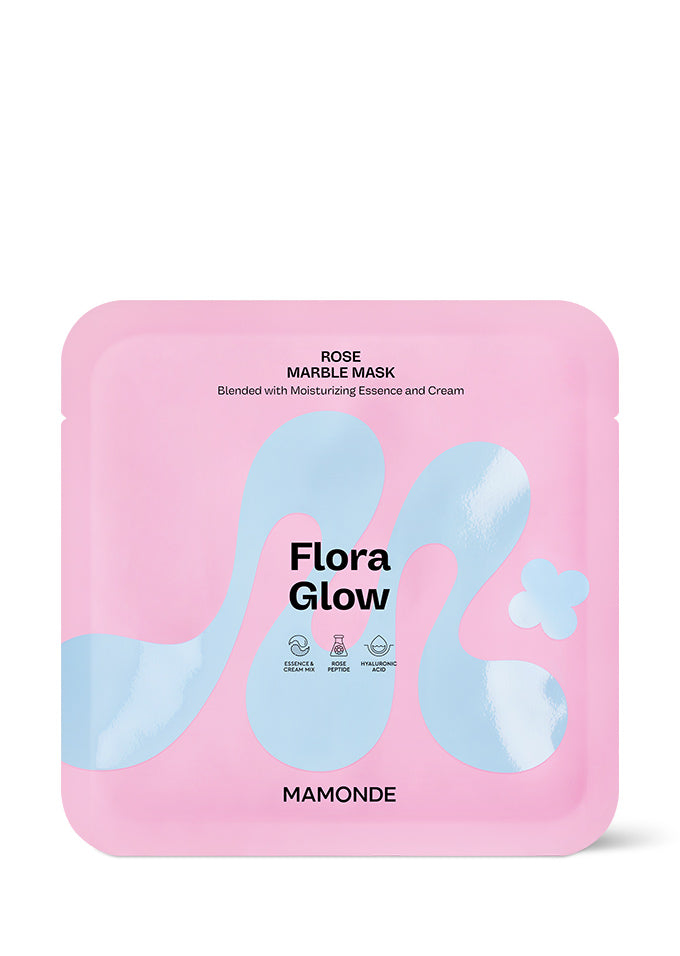 Flora Glow Rose Marble Mask